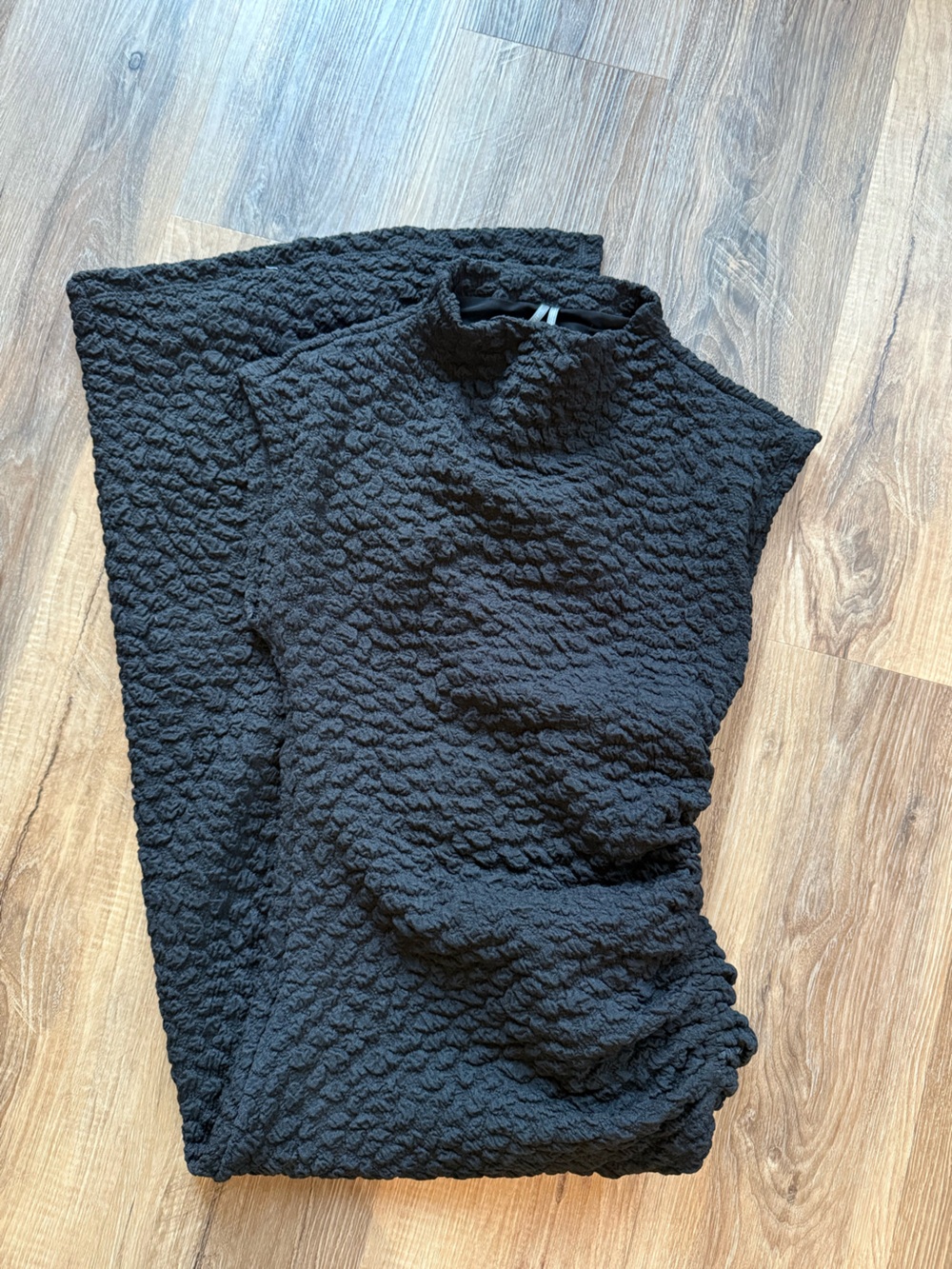 Anthropologie Black Textured Sleeveless Dress Small